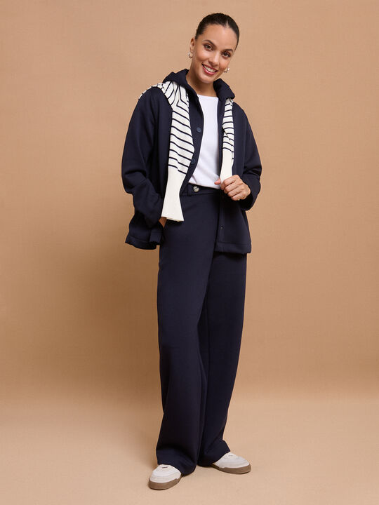 PANTALON VESTIR DETALLE Azul Marino image number null
