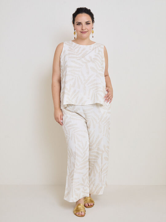 PANTALON BOTONES Beige image number null