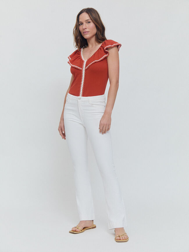 CAMISETA VOLANTE PUNTILLA Teja