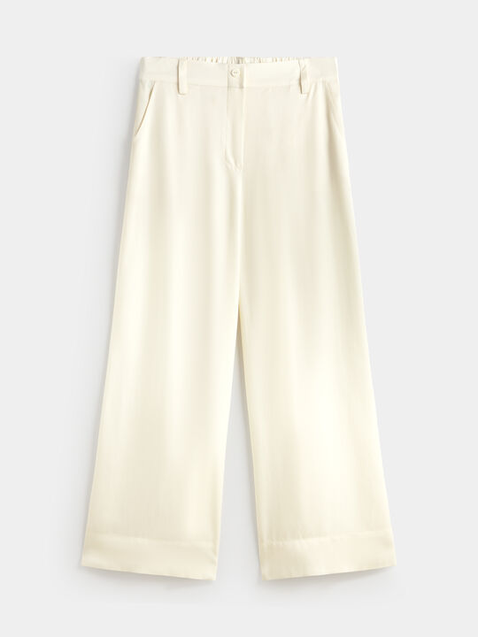 PANTALON FLUIDO CINTURILLA Crudo image number null