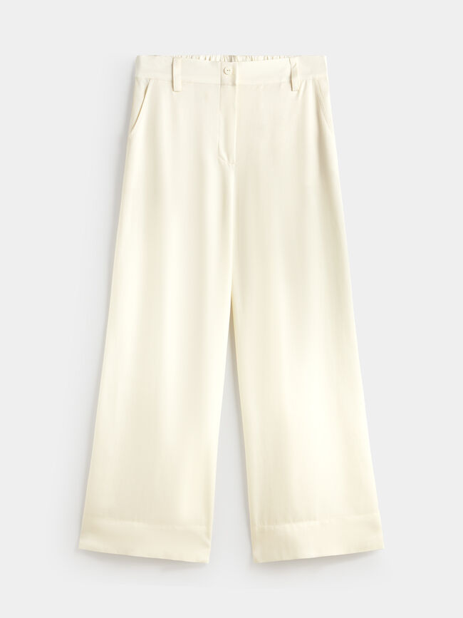 PANTALON FLUIDO CINTURILLA Crudo