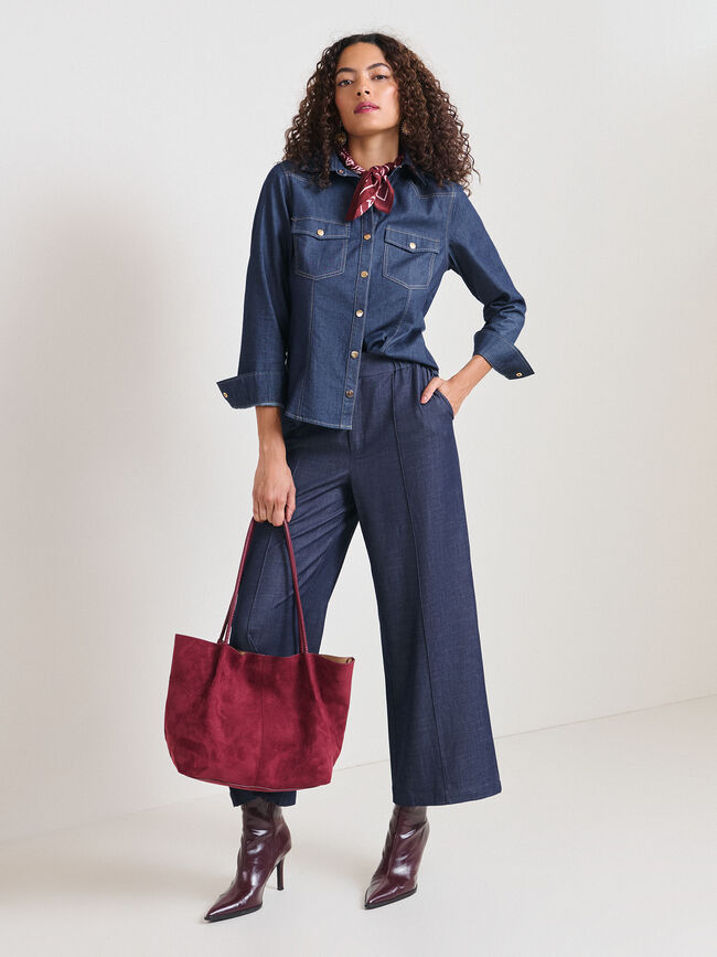 PANTALON INDIGO FLUIDO Dark blue
