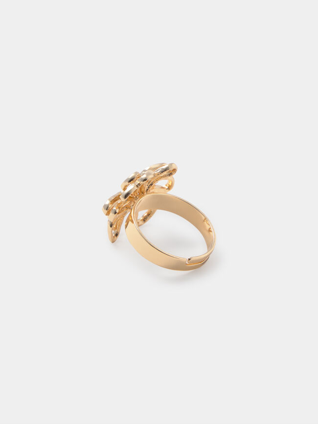ANILLO GRANDE AJUSTABLE Oro