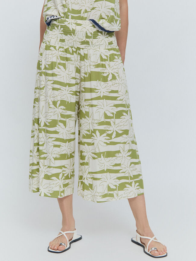 Falda pantalón estampada Crudo