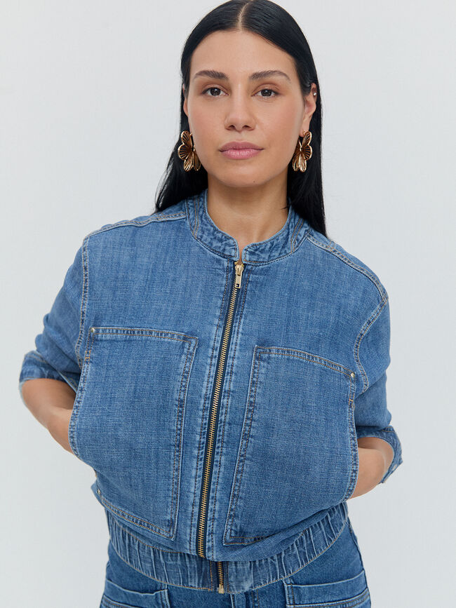 BOMBER VAQUERA Mid blue