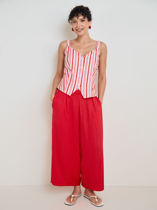 PANTALON CULOTTE Rojo Flama image number null