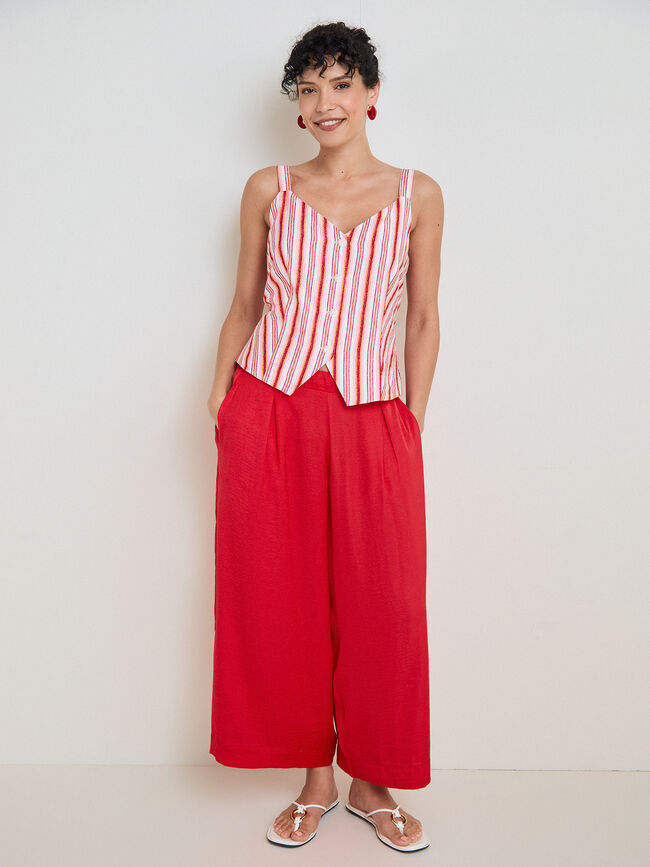 PANTALON CULOTTE Rojo Flama