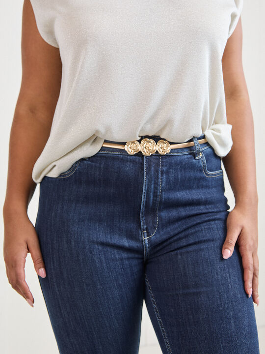 CINTURON METALICO FLOR Oro image number null