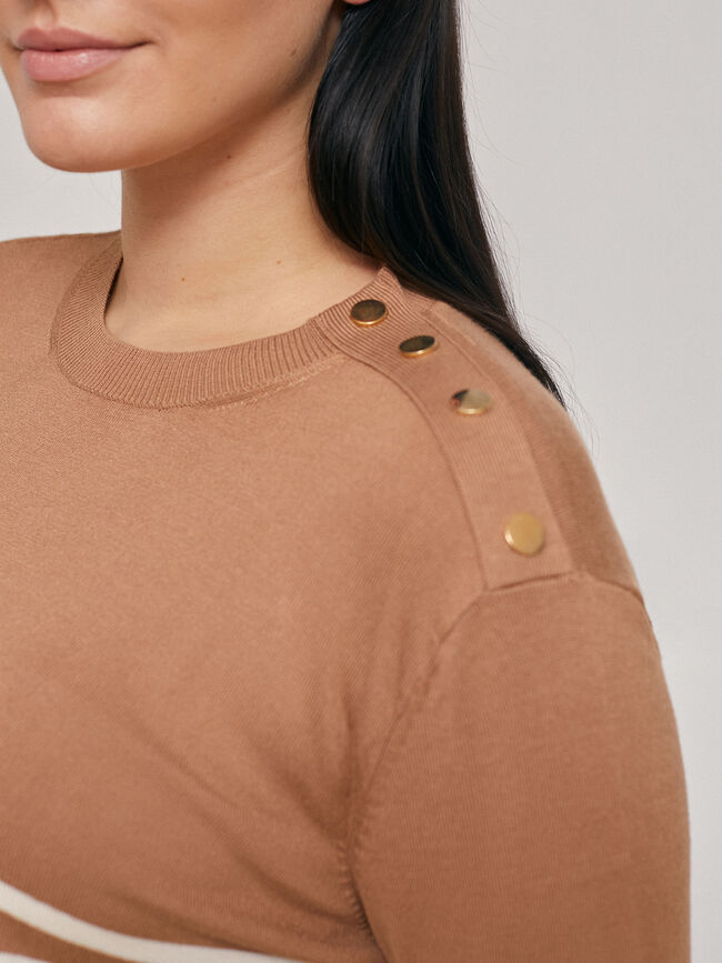 JERSEY RAYAS Camel Claro