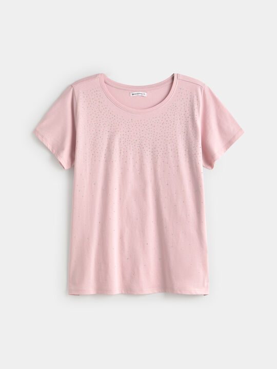 CAMISETA POSICIONAL BRILLANTE Rosa Pastel image number null
