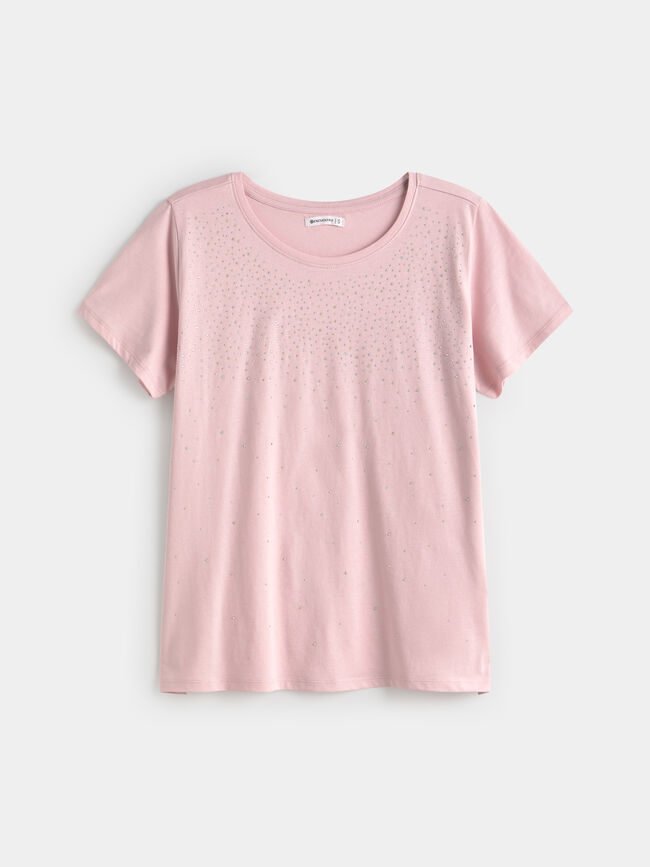 CAMISETA POSICIONAL BRILLANTE Rosa Pastel