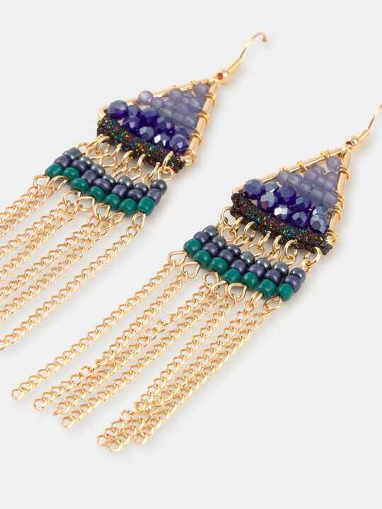 PENDIENTES LARGOS BRILLOS Gold image number null