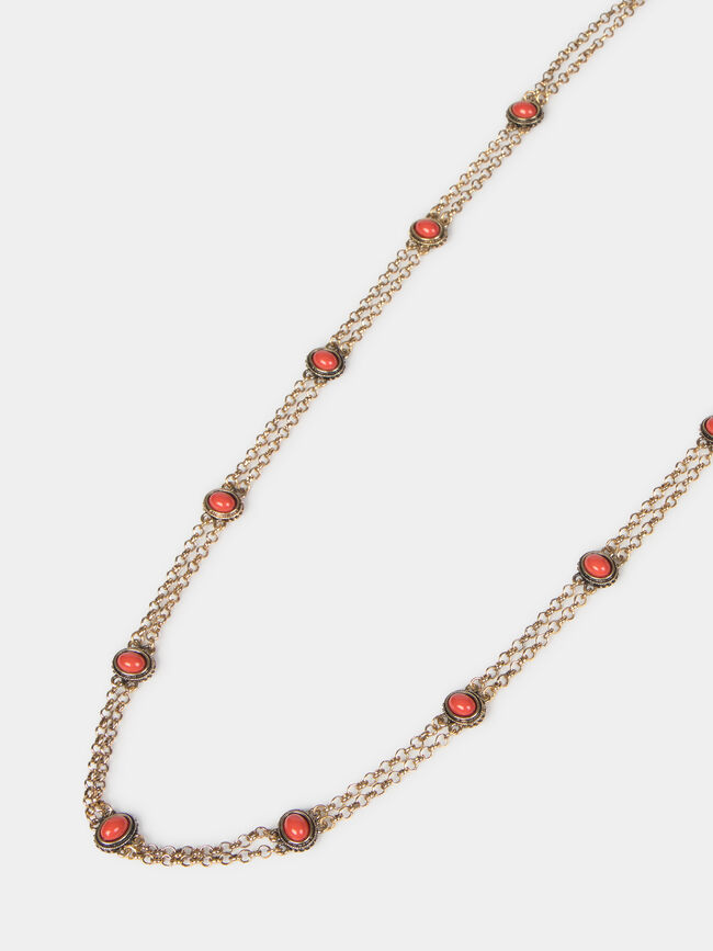 COLLAR CADENA LARGO Oro Viejo