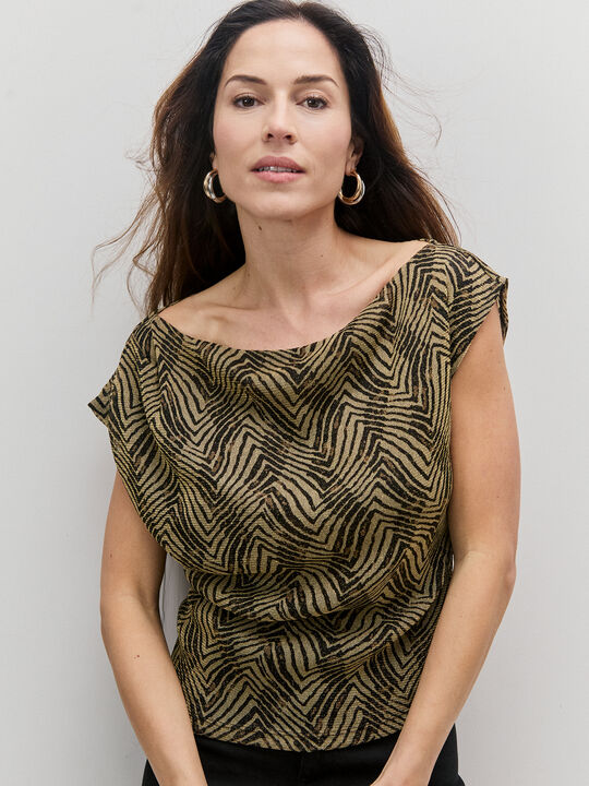 CAMISETA DRAPEADA ESTAMPADA Estampado 1 image number null