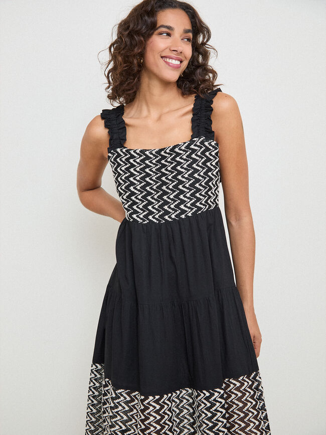 VESTIDO LARGO LAZO Negro