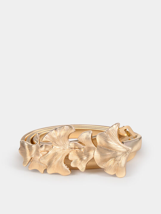 CINTURÓN DORADO FLOR Oro image number null