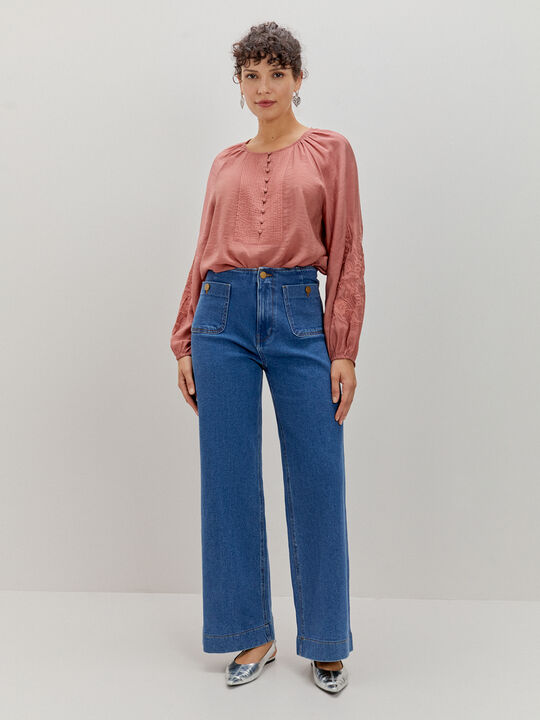 BLUSA CANESU LISA Arcilla image number null