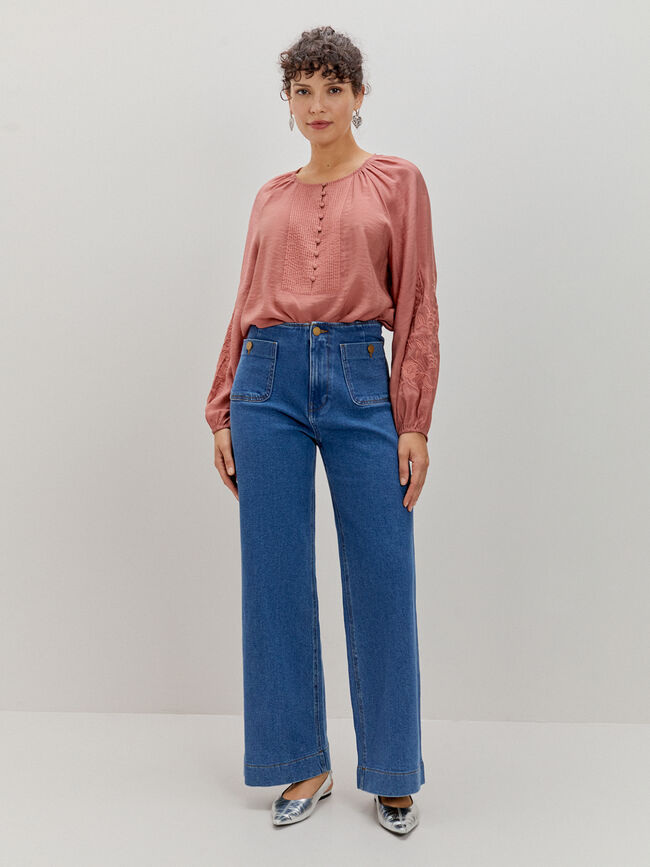 BLUSA CANESU LISA Arcilla
