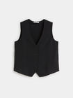 CHALECO BOTONES PEQUE&Ntilde;OS Negro