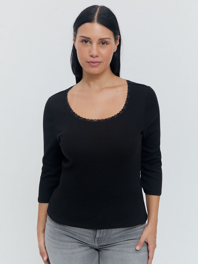CAMISETA LENCERA Negro