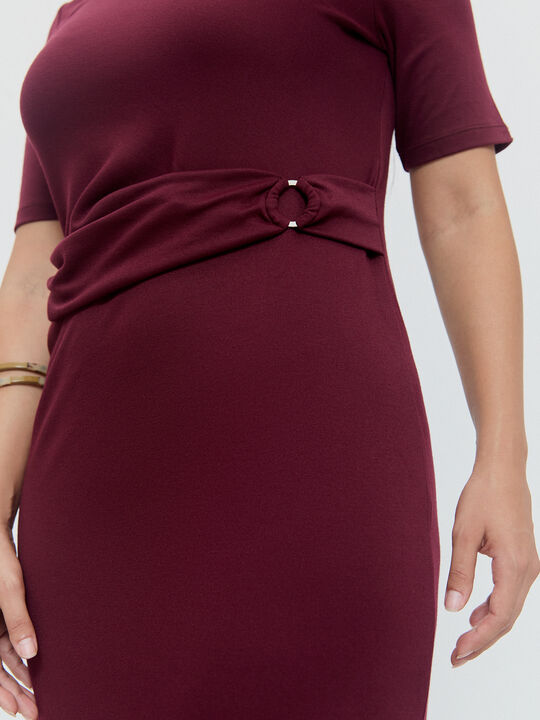VESTIDO ANILLA Vino image number null
