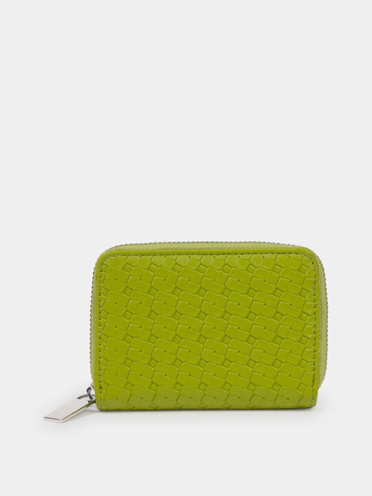 MONEDERO CREMALLERA TRENZADO Verde image number null