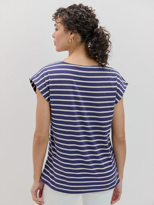 CAMISETA HOMBRO CAIDO Rayas 1 image number null