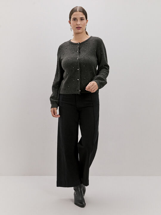 CARDIGAN JAM Gris Oscuro image number null