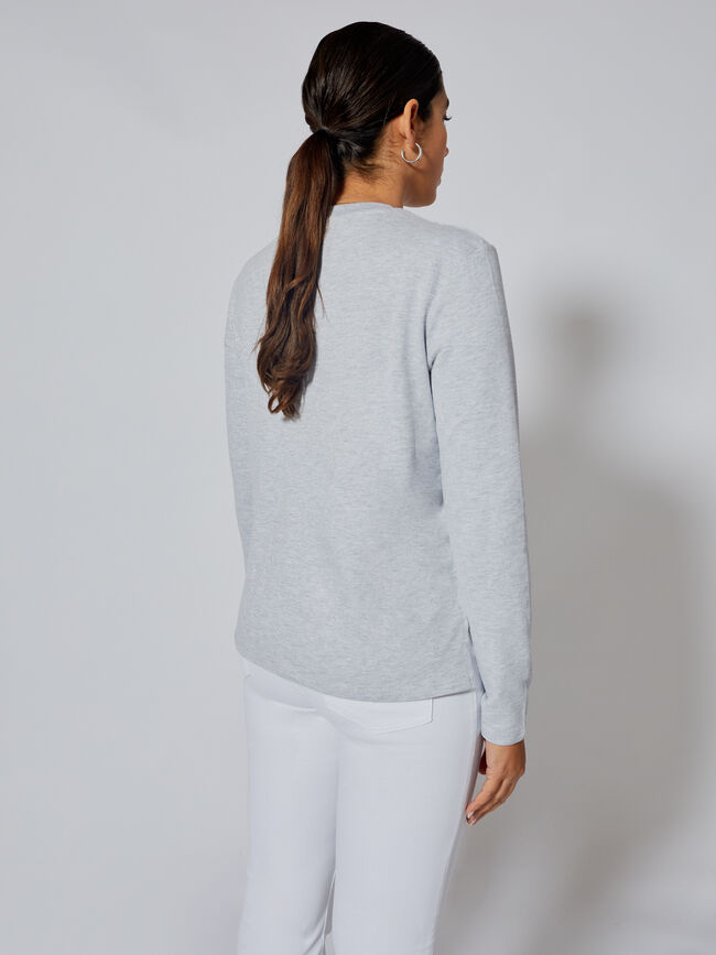 Sudadera detalle joyas gris vigore med