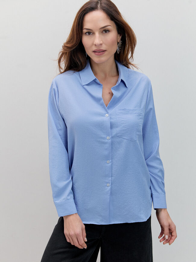 CAMISA BÁSICA Azul Chambray