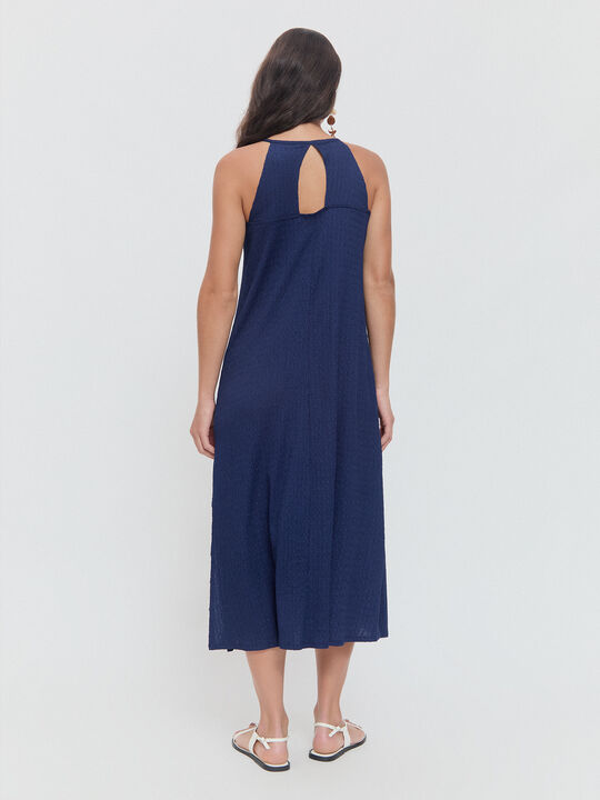 VESTIDO TEXTURA Azul Noche image number null