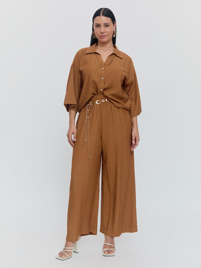 camisa ancha Marron viejo