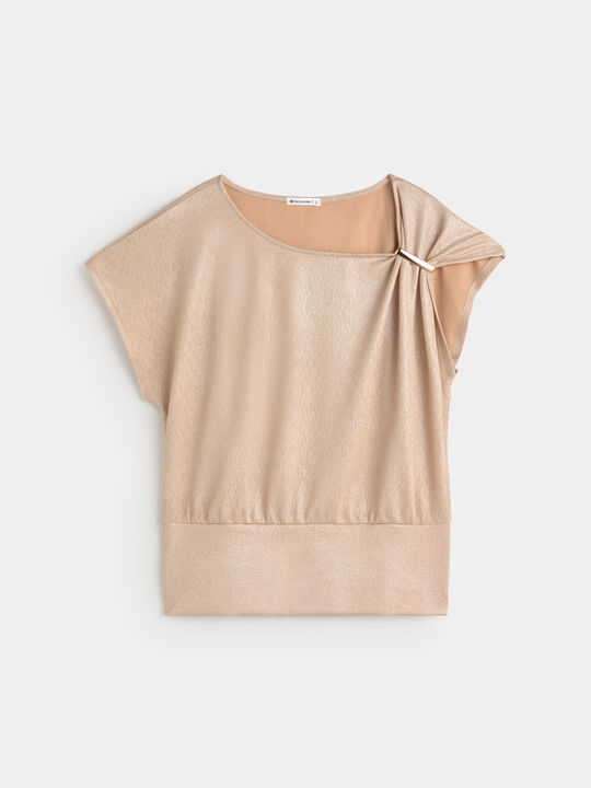 CAMISETA ASIM&Eacute;TRICA PIEZA MET&Aacute;LICA Oro image number null