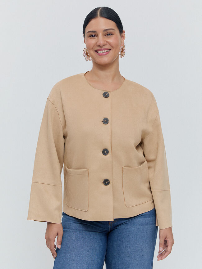 CHAQUETA FLUIDA BOLSILLOS Vison