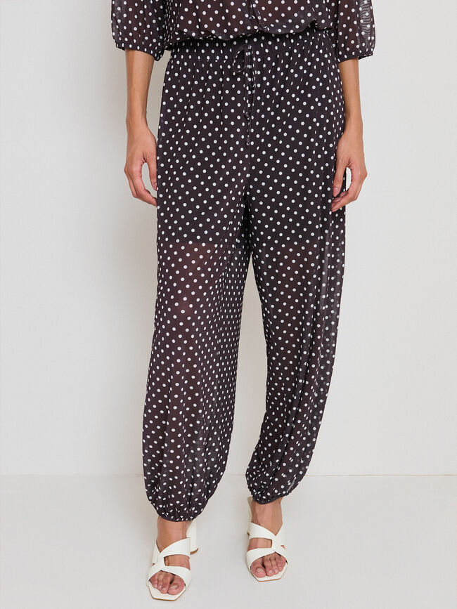 PANTALON BOMBACHO TOPOS Marron