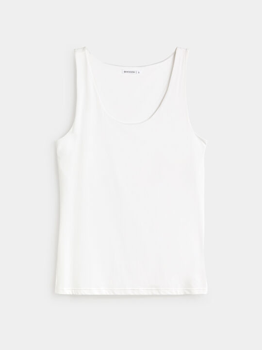 CAMISETA TIRANTE ANCHO Blanco Optico image number null