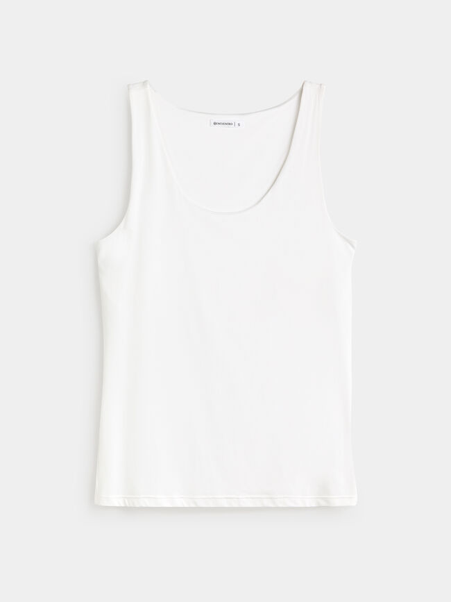CAMISETA TIRANTE ANCHO Blanco Optico