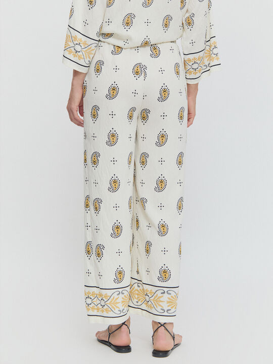 PANTALON FLUIDO Crudo image number null