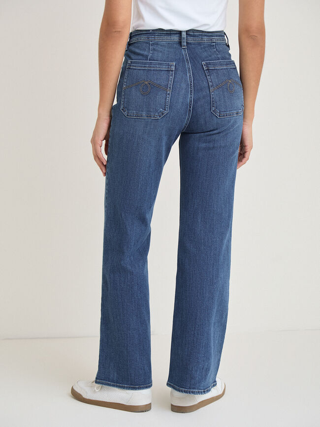 WIDE LEG BOLSILLOS Dark blue