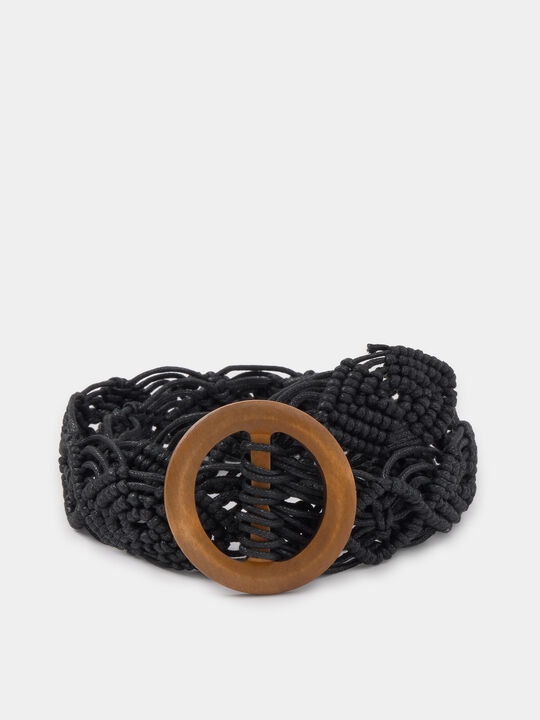 CINTURÓN CROCHET CENEFA Negro image number null