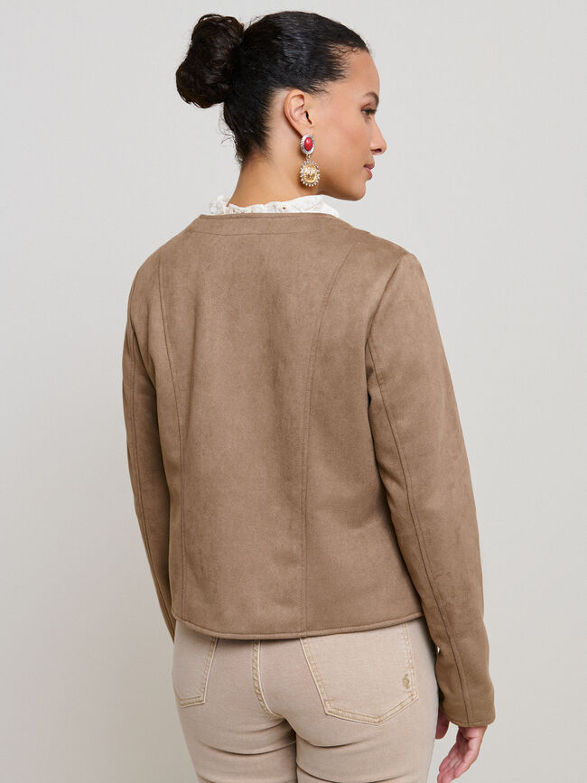 CHAQUETA ENTALLADA ANTELINA Trufa 2
