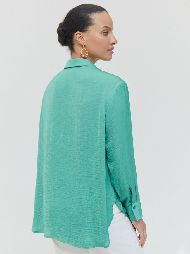 CAMISA FLUIDA Verde Pino
