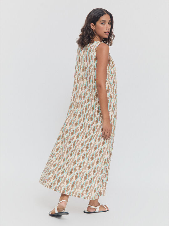 VESTIDO DETALLE BOLITAS Turquesa image number null