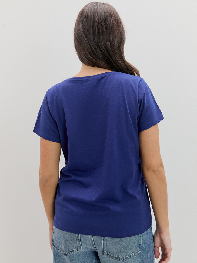 CAMISETA PARÍS BRILLANTE Azul Marino