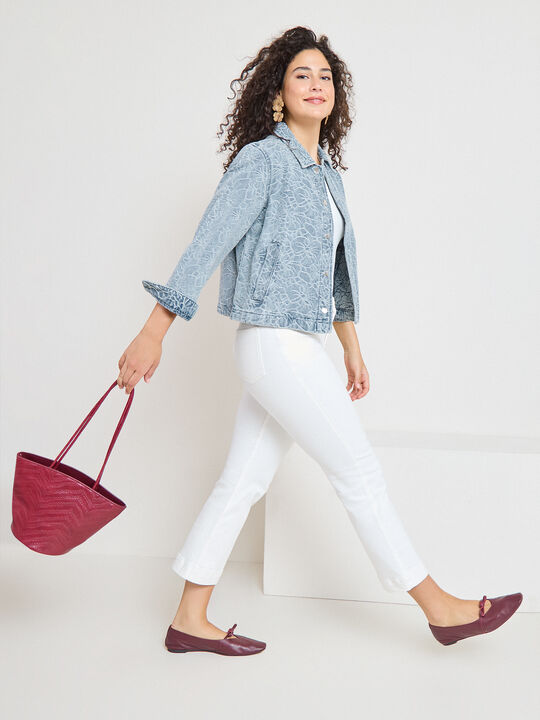 CAZADORA VAQUERA FLORES Light Blue Wash image number null