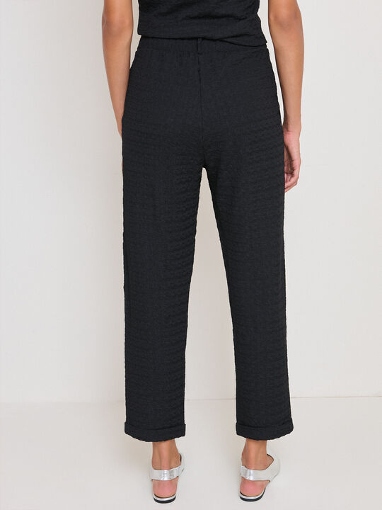 PANTAL&Oacute;N CRINKLE ROMBO Negro image number null