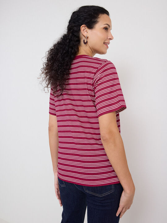 CAMISETA CUELLO PICO Rayas 3 image number null