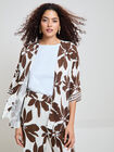 KIMONO ESTAMPADO Marron Oscuro