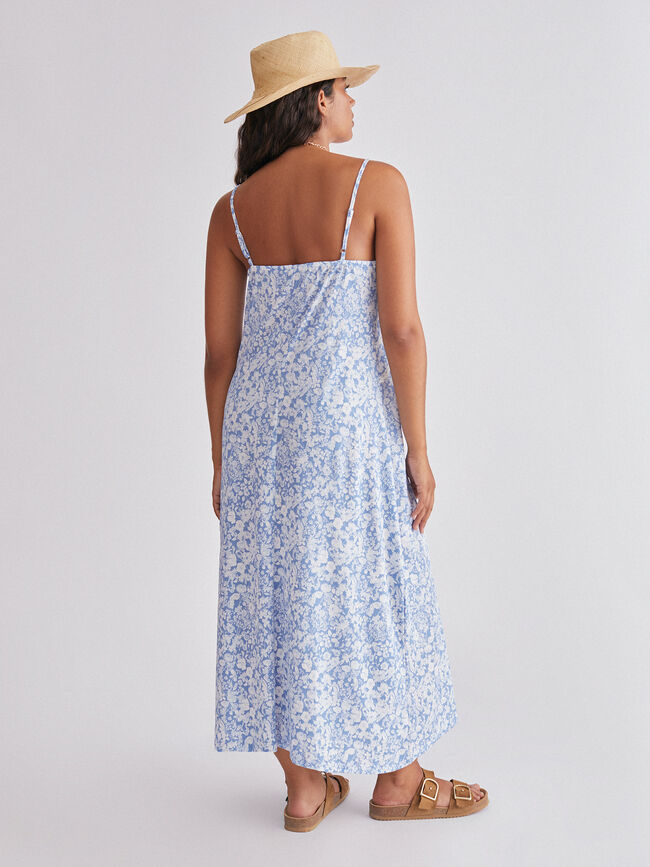 Vestido largo tirantes Azulon