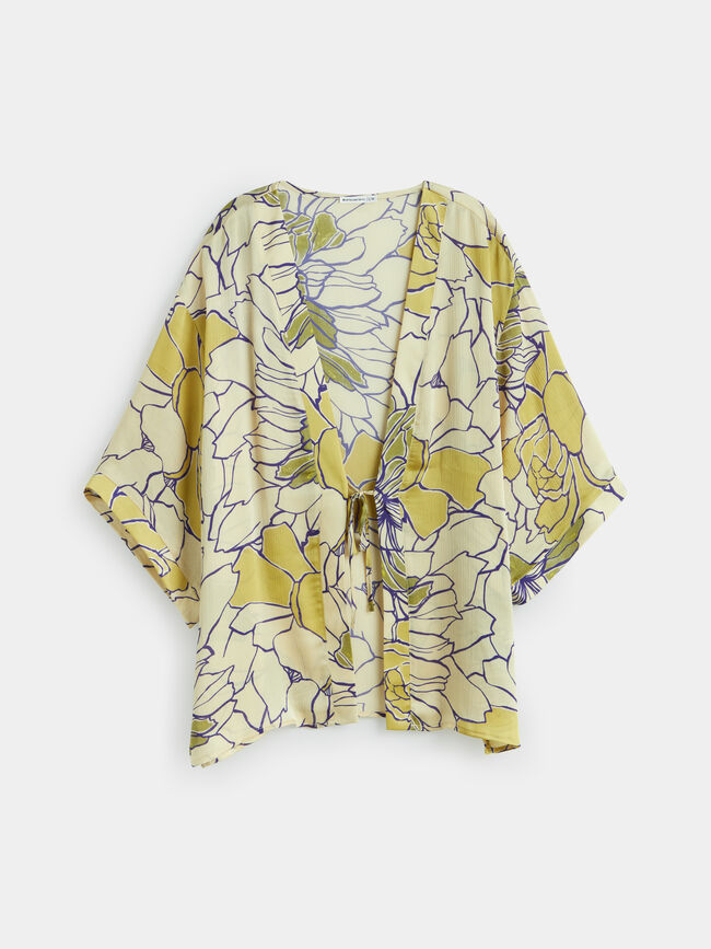 KIMONO ABERTURAS LAZO Blanco Optico